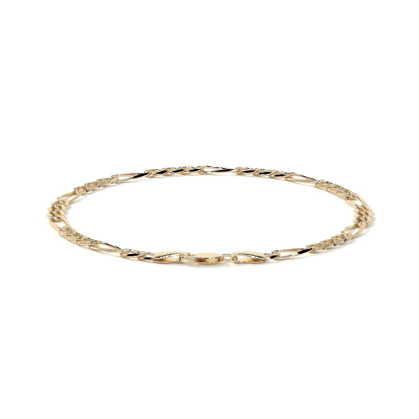 Esclava de Oro 10K Estilo Figaro Italiano | Pulsera Elegante de Joyería Fina