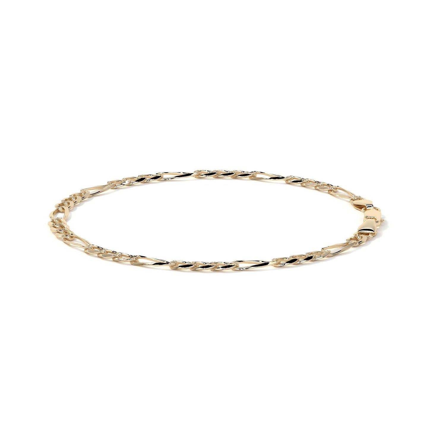 Esclava de Oro 10K Estilo Figaro Italiano | Pulsera Elegante de Joyería Fina