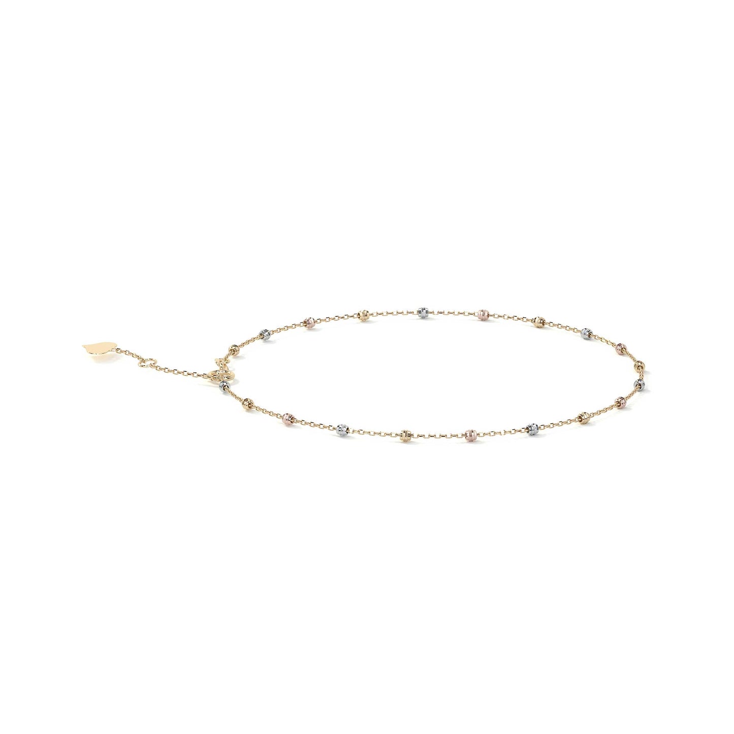 Esclava Viviana Ajustable de Oro 10K con Bola Lisa | Pulsera Elegante de Joyería Fina