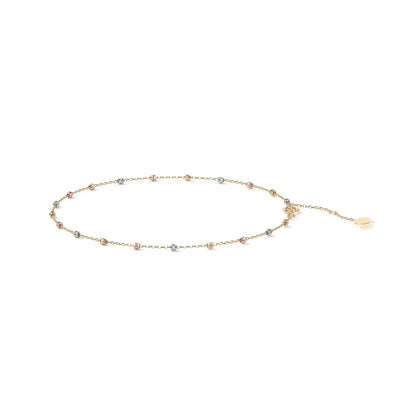 Esclava Viviana Ajustable de Oro 10K con Bola Lisa | Pulsera Elegante de Joyería Fina