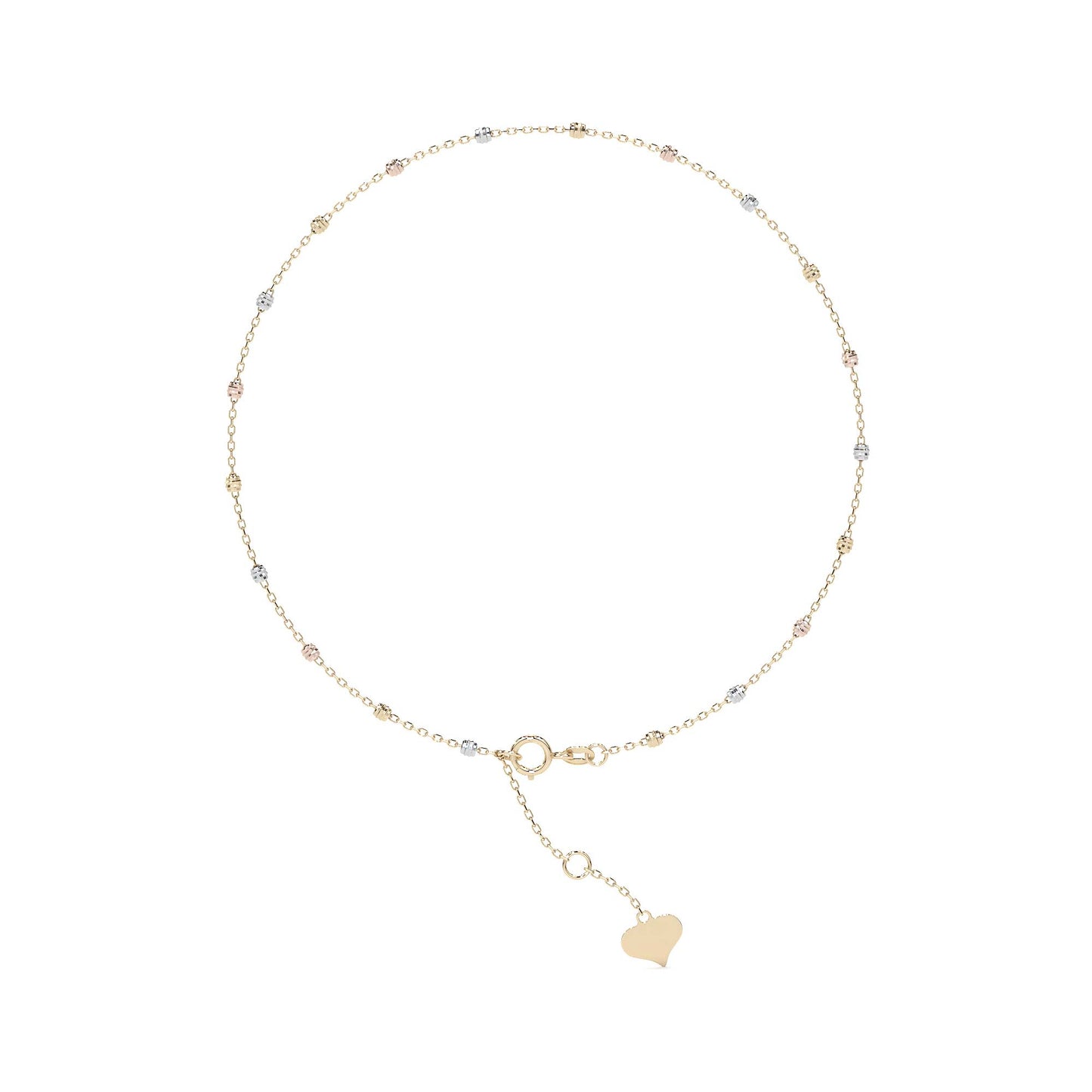 Esclava Viviana Ajustable de Oro 10K con Bola Lisa | Pulsera Elegante de Joyería Fina