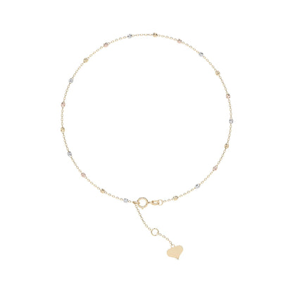 Esclava Viviana Ajustable de Oro 10K con Bola Lisa | Pulsera Elegante de Joyería Fina