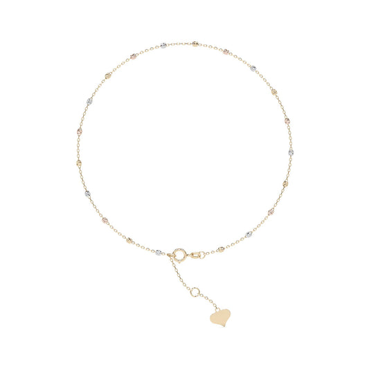 Esclava Viviana Ajustable de Oro 10K con Bola Lisa | Pulsera Elegante de Joyería Fina