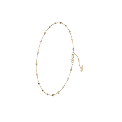 Esclava Viviana Ajustable de Oro 10K con Bola Lisa | Pulsera Elegante de Joyería Fina