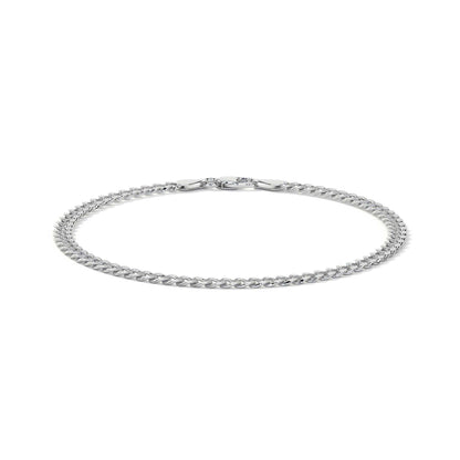 Pulsera De Plata 925 Barbarada 18cm Calibre 3.2mm Italiana