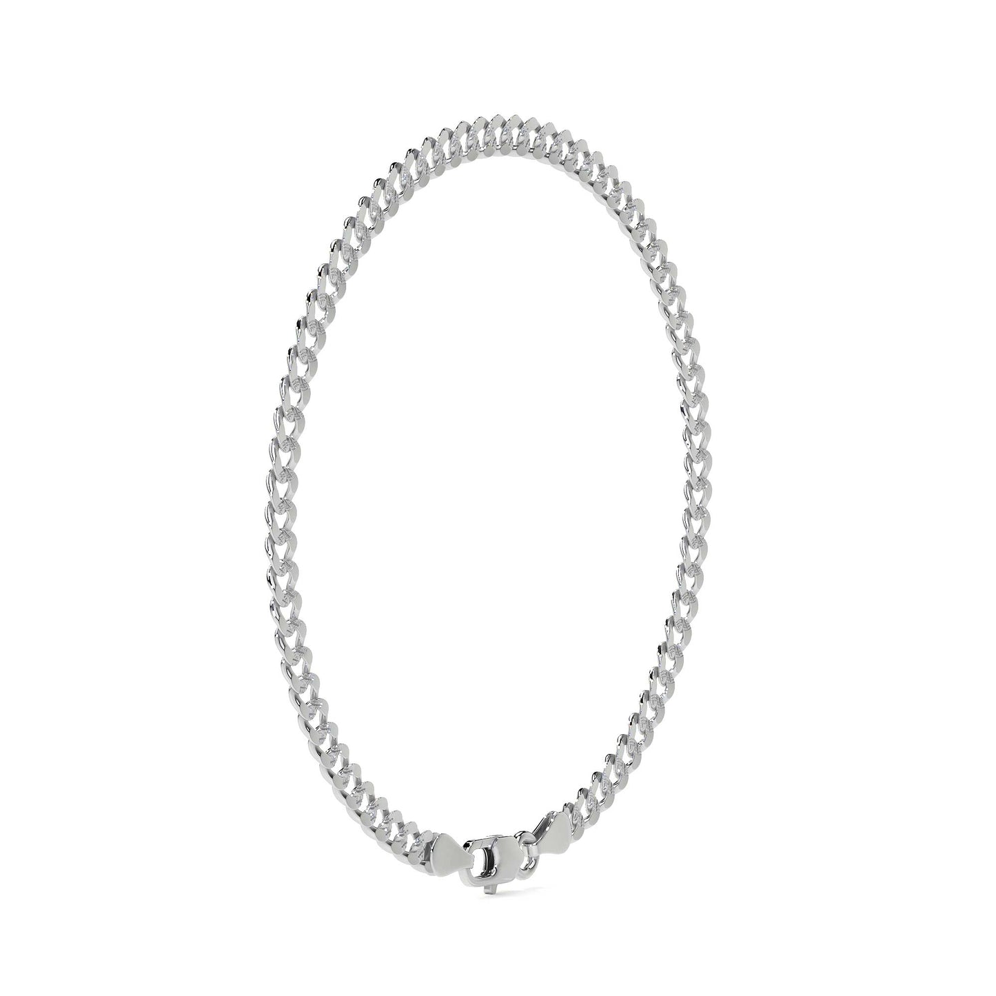 Pulsera De Plata 925 Barbarada 18cm Calibre 3.2mm Italiana