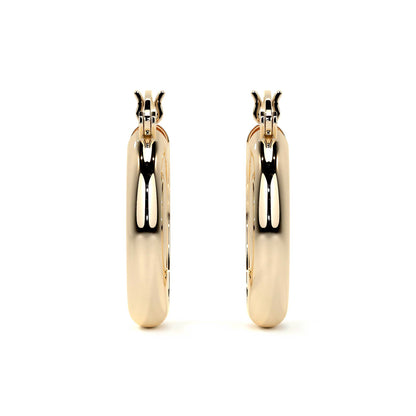 Arracada Bangle De Oro De 10k Lisa De 4mm de Ancho