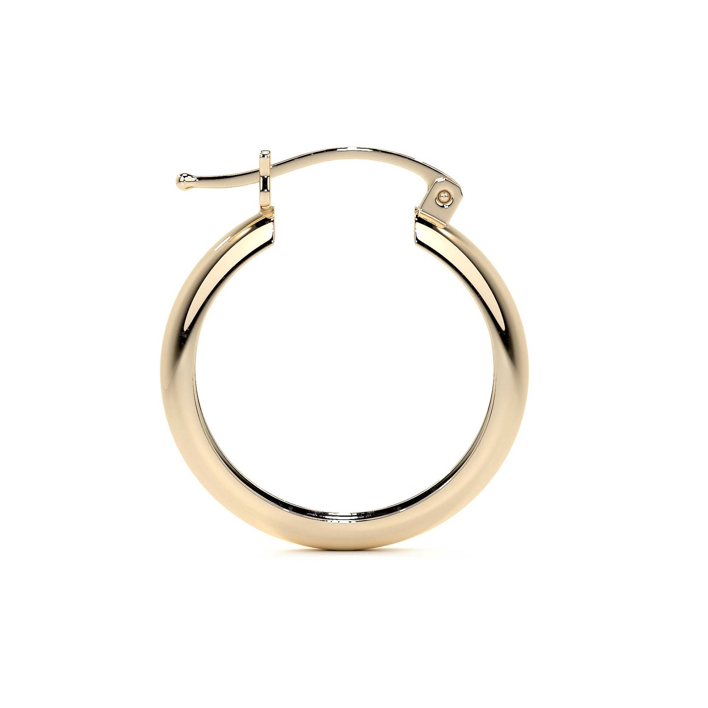 Arracada Bangle De Oro De 10k Lisa De 4mm de Ancho