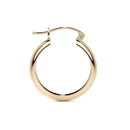 Arracada Bangle De Oro De 10k Lisa De 4mm de Ancho