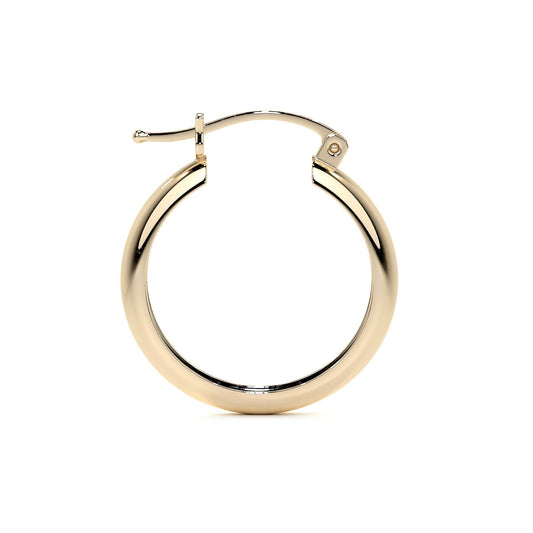 Arracada Bangle De Oro De 10k Lisa De 4mm de Ancho