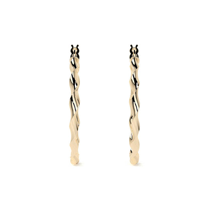 Arracada De Oro Italiana De 14k Torsida