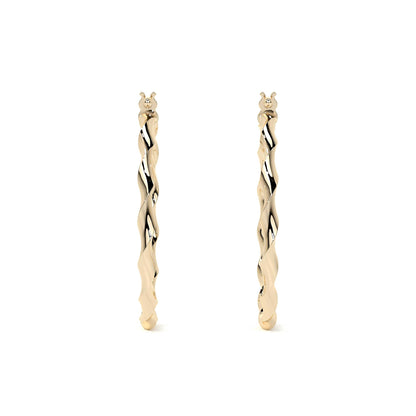 Arracada De Oro Italiana De 14k Torsida