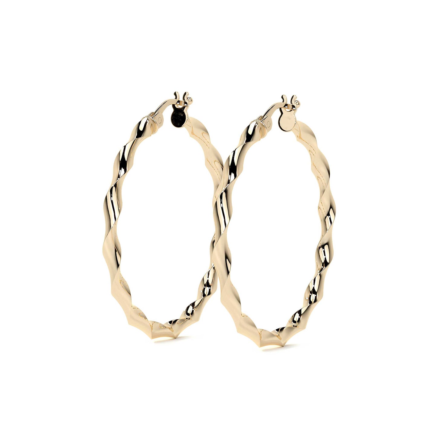 Arracada De Oro Italiana De 14k Torsida