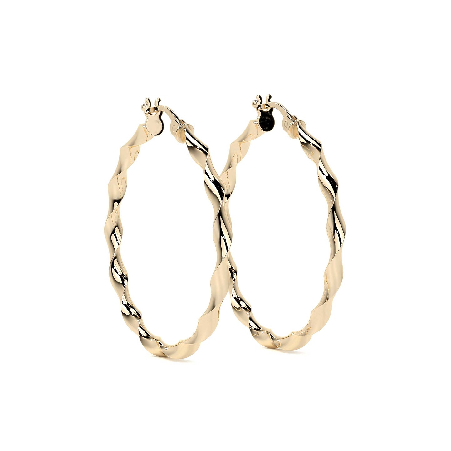 Arracada De Oro Italiana De 14k Torsida