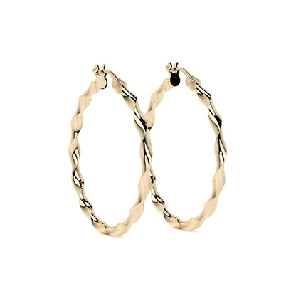 Arracada De Oro Italiana De 14k Torsida