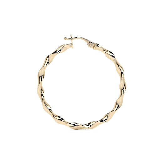 Arracada De Oro Italiana De 14k Torsida