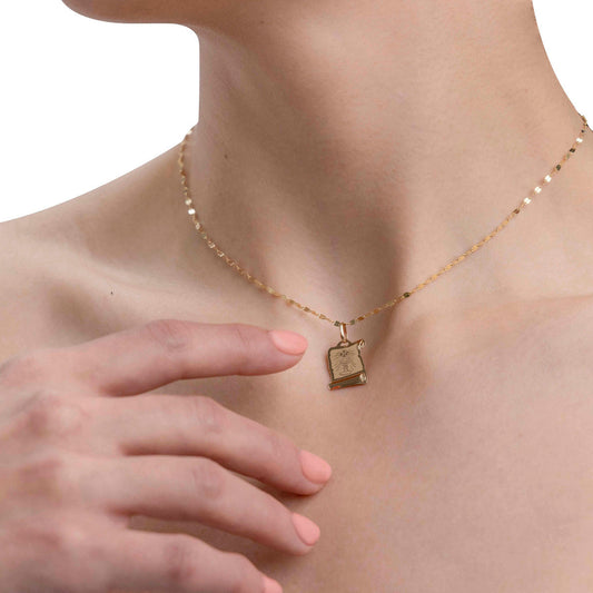 Medalla Del Caliz Italiana De Oro De 10k