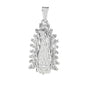 Dije De Virgen De Guadalupe De Plata 925 Con Zirconita 2.7cm
