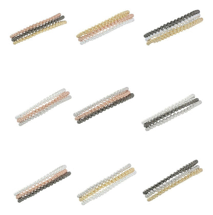 Pulsera De Bolitas De Plata 925 Elastica Con Chapa De Oro