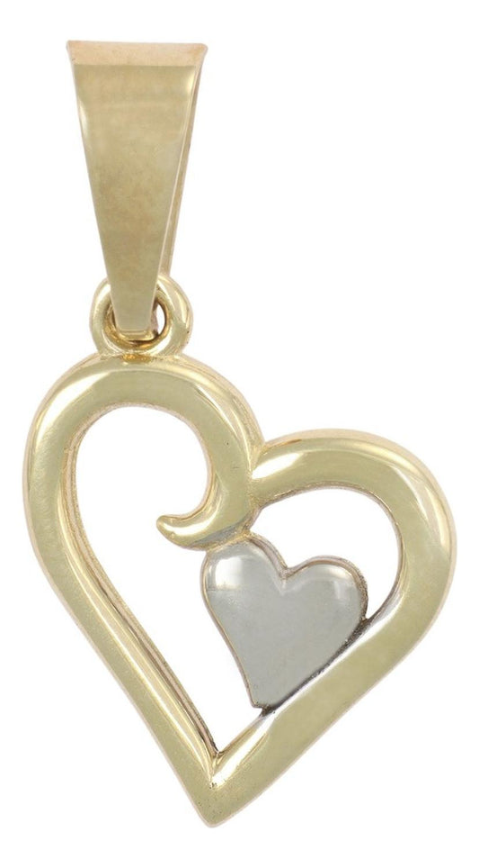 Dije En Figura De Corazones, En Oro 10k 1.40 Grm