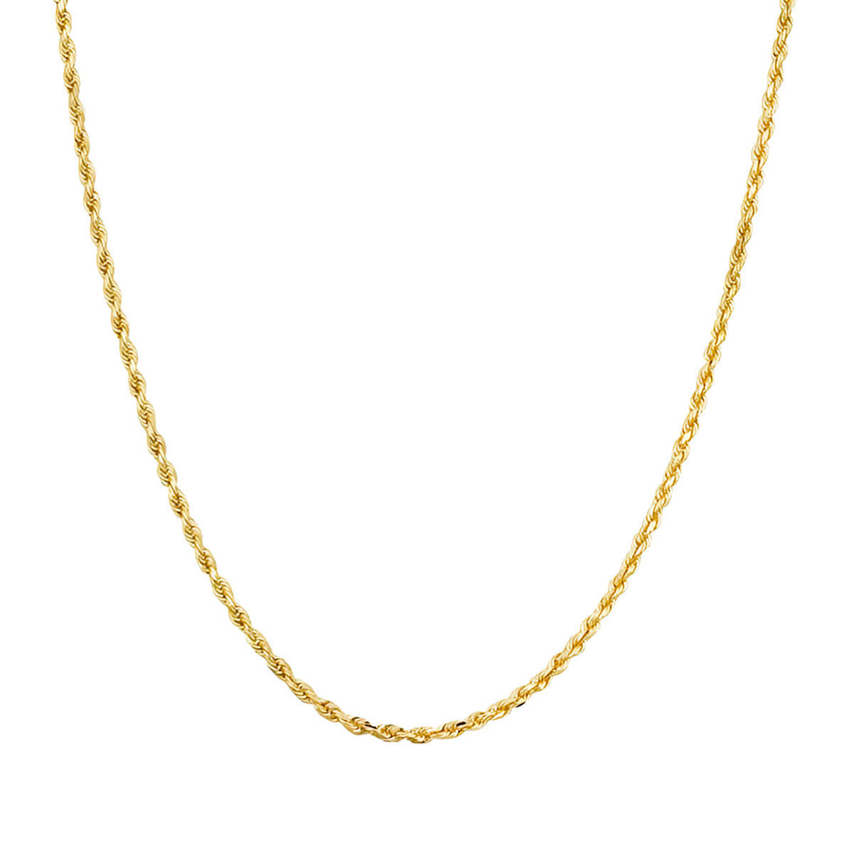 Cadena Torsal De Oro Italiano 10k, Calibre 2.1mm, 55 Cm