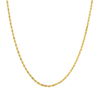 Cadena Torsal De Oro Italiano 10k, Calibre 2.1mm, 55 Cm