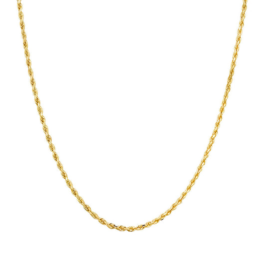 Cadena Torsal De Oro Italiano 10k, Calibre 2.1mm, 55 Cm