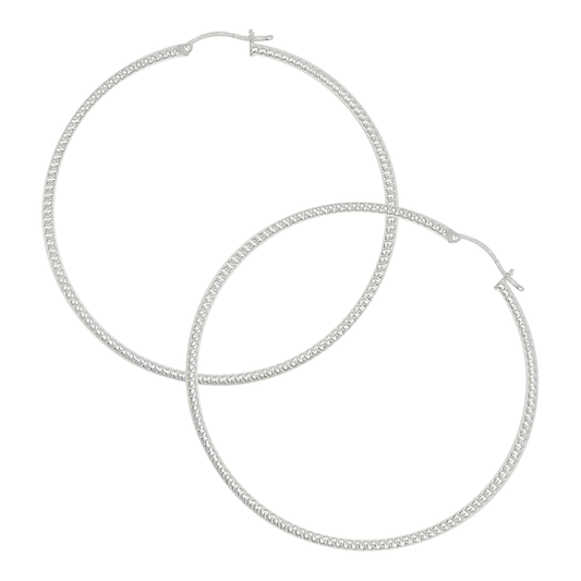 Arete Arracada Diamantada De Plata Ley 925 Para Mujer Candy 55 mm