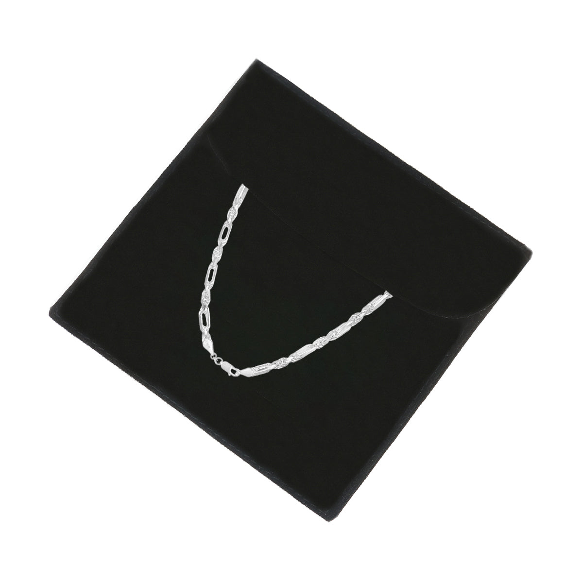 Cadena De Plata 925 Torsal Figaro 3x1 De 50cm Calibre 5.6mm