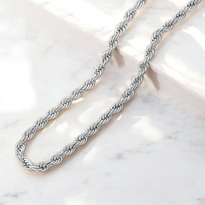 Cadena De Plata 925 Italiana Torsal Calibre 1.9mm en 4 colores