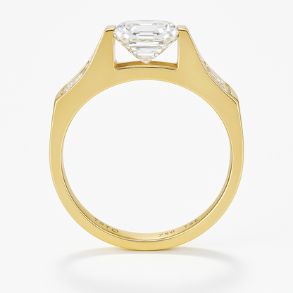 Anillo De Compromiso De Oro 10k Con Piedras Zirconia