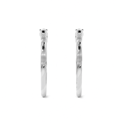 Arete Arracada Diamantada De Plata 925 Para Mujer Cordon Blue