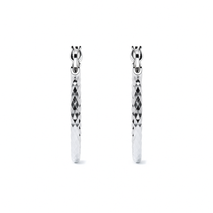 Arete Arracada De Plata 925 Diamantada Panal Para Mujer