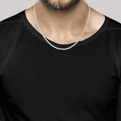 Cadena De Plata 925 Torsal De Calibre 2.8 Mm, en 4 Colores