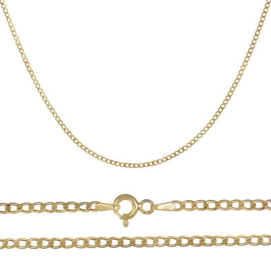 Cadena Italiana De 14k, Estilo Cubana, Calibre 2mm, De 45 Cm