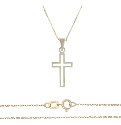 Collar Para Mujer De Oro De 10k De Cruz