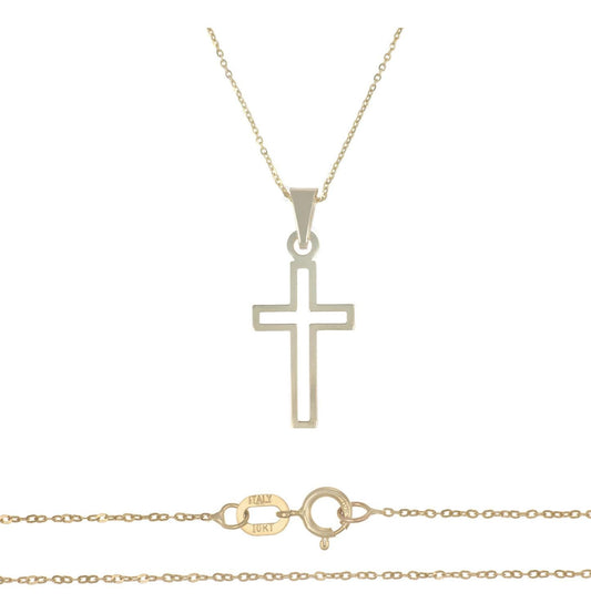 Collar Para Mujer De Oro De 10k De Cruz