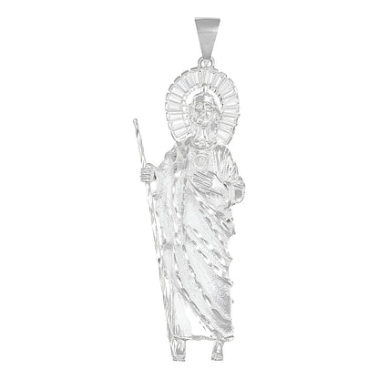 Dije De Plata 925 Figura San Judas 7.8 Cm Para Collar Hombre
