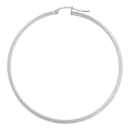 Arete Arracada Diamantada De Plata Ley 925 Para Mujer Candy 55 mm