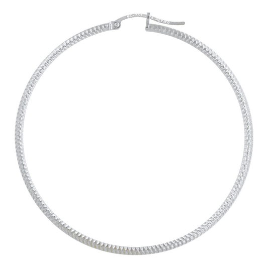 Arete Arracada Diamantada De Plata Ley 925 Para Mujer Candy 55 mm