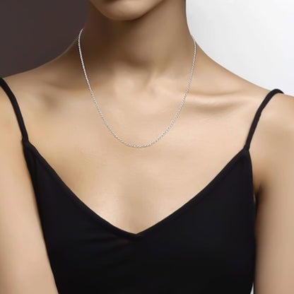 Cadena De Plata 925 Italiana Torsal Calibre 1.9mm en 4 colores