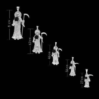 Dije De Santa Muerte De Plata 925 2.7cm