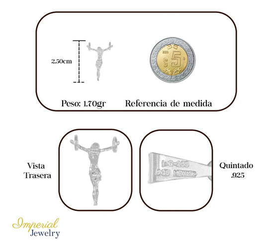Dije De Plata Ley 925 De Jesus Con Zirconia