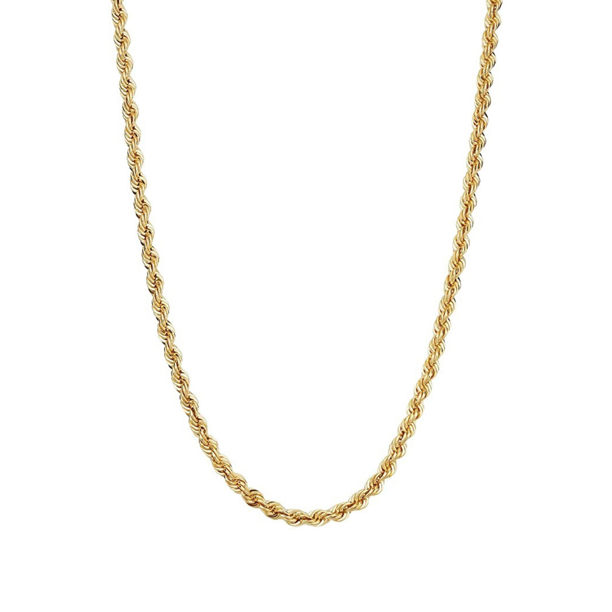 Cadena Italiana Torsal De 10k, 60cm De Largo, Calibre 2.1 Mm