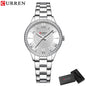 CURREN Relojes Para Mujer De La Marca Original Moda Casual Deportes Cuarzo Acero Inoxidable Impermeable 9084
