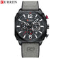 CURREN Reloj Para Hombre Marca Original Multifuncional Puntero Luminoso De Cuero Casual Impermeable Deportes De Negocios Cuarzo CR98LX