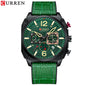 CURREN Reloj Para Hombre Marca Original Multifuncional Puntero Luminoso De Cuero Casual Impermeable Deportes De Negocios Cuarzo CR98LX