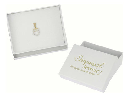 Dije Figura De Búho Con Zirconia En Oro De 10k 1.0 Grm