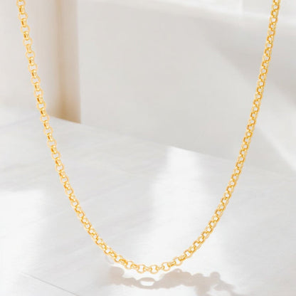 Cadena Ancla Italiana De 10k Medida 55 Cm