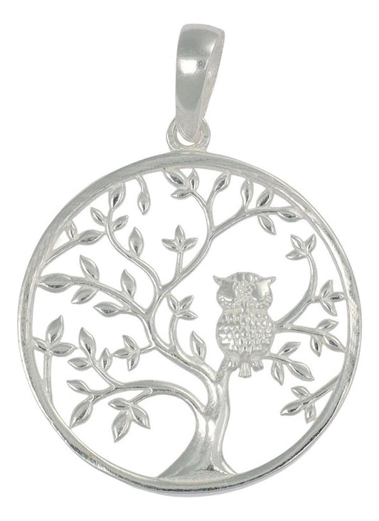 Dije De Plata Ley 925 De Arbol De La Vida Pulido